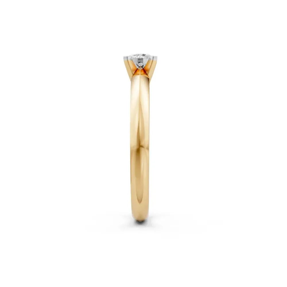 Eternal Shine Solitaire Ring Yellow Gold