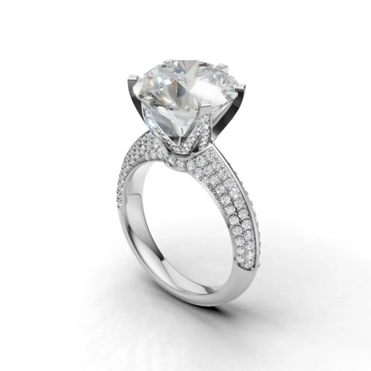 Celeste Shine Solitaire Ring White Gold