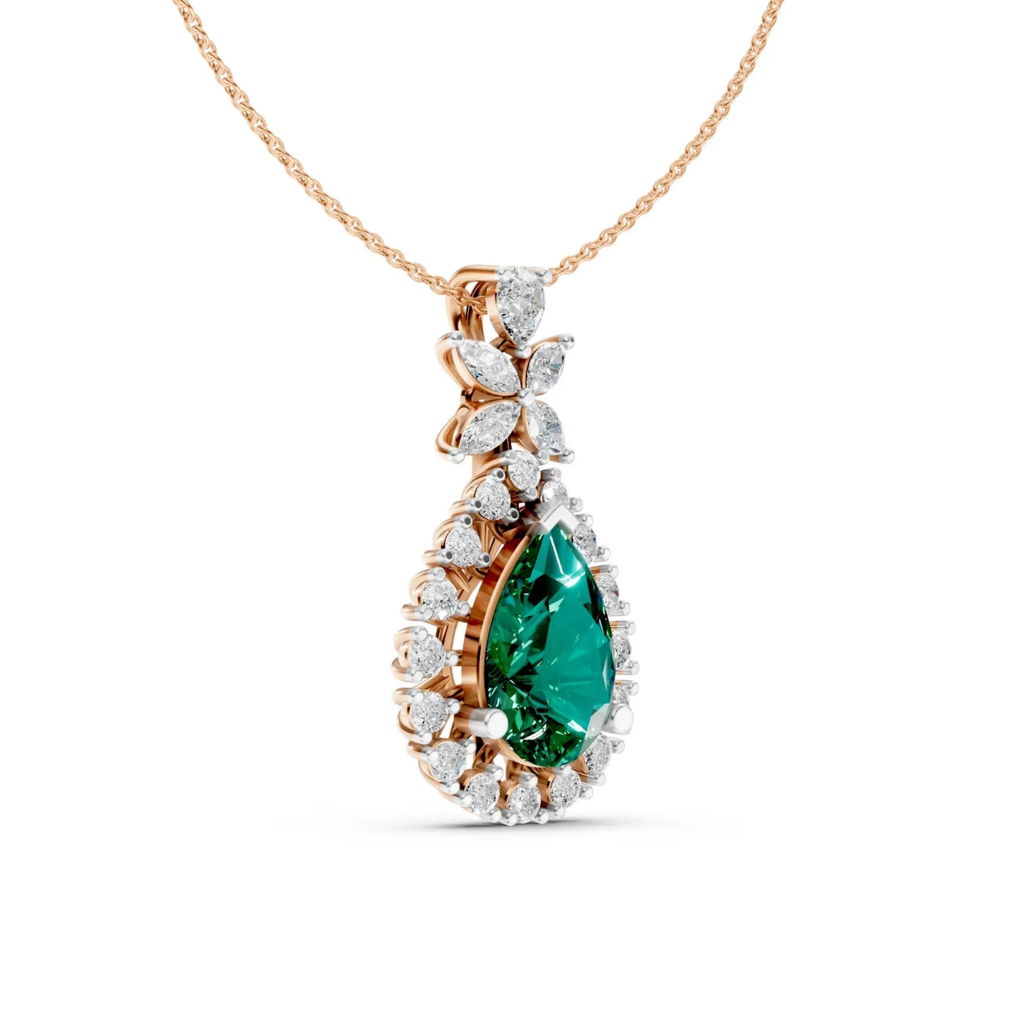 Pear Drop Pendant Rose Gold