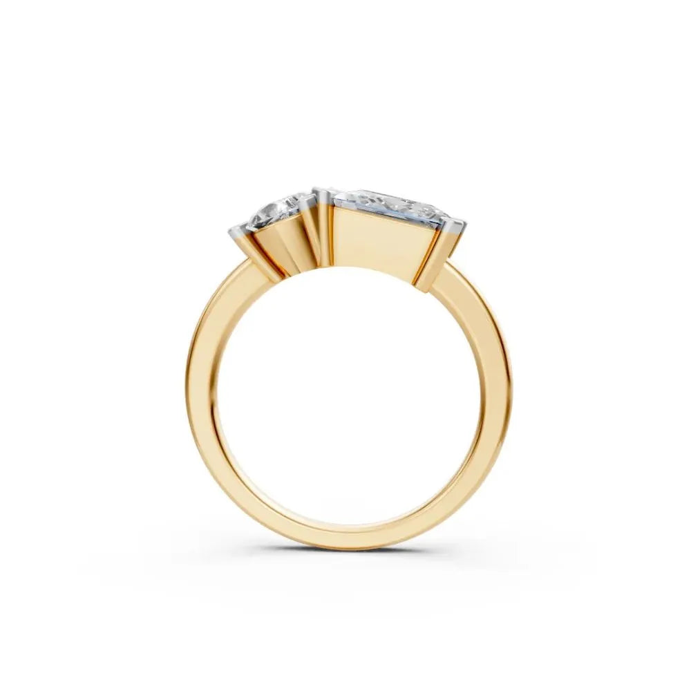 Eternal Duo Toi et Moi Ring Yellow Gold