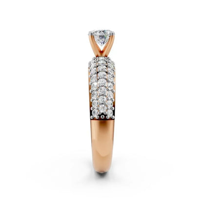 Triluxe Sparkle Solitaire Ring Rose Gold