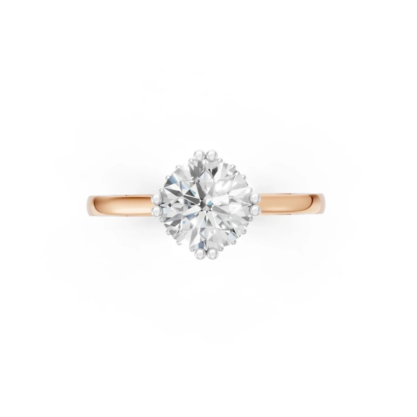 Timeless Solitaire Diamond Ring Rose Gold