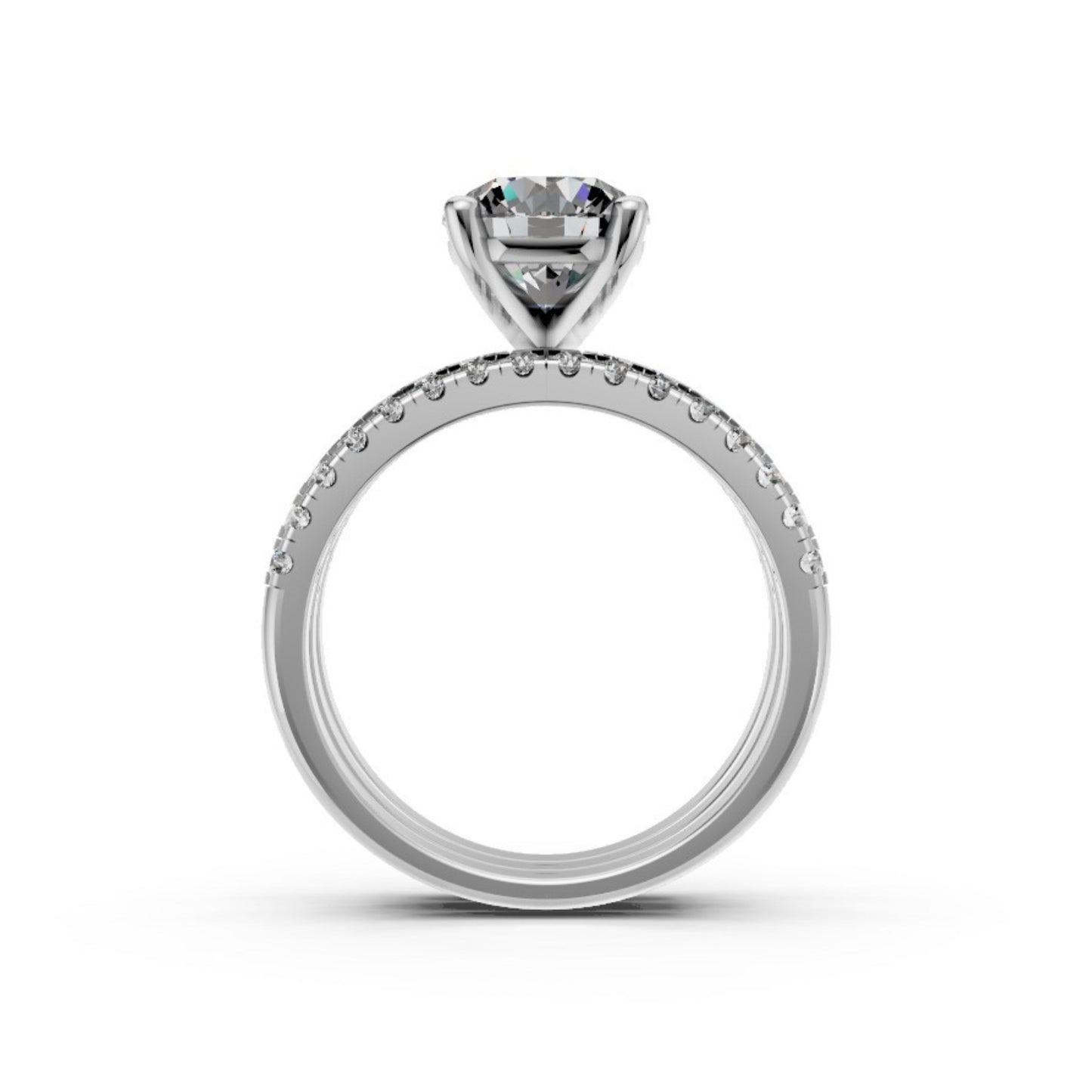 EternaCrown Two-Tone Bridal Ring Set White Gold