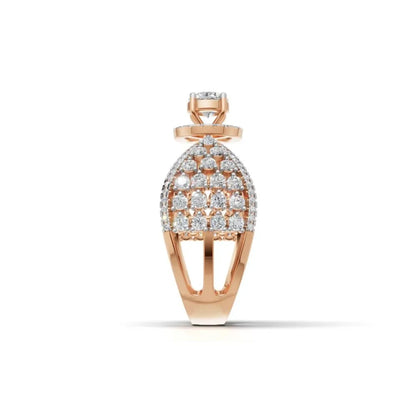 Bridal Statement Ring Rose Gold