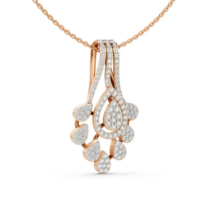 Teardrop Bloom Pendant Rose Gold