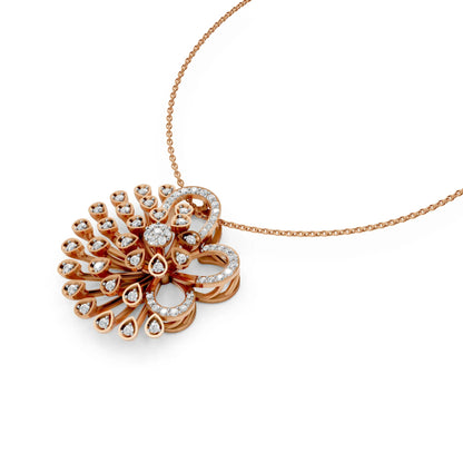 Floral Burst Pendant Rose Gold