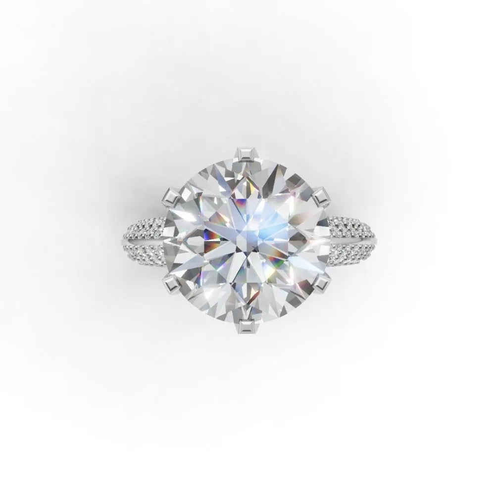 Celeste Shine Solitaire Ring White Gold