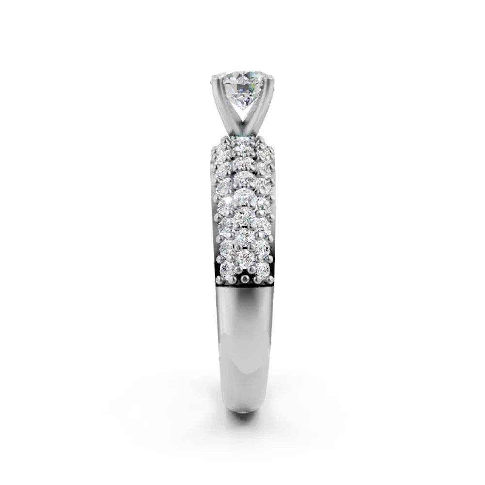 Triluxe Sparkle Solitaire Ring White Gold