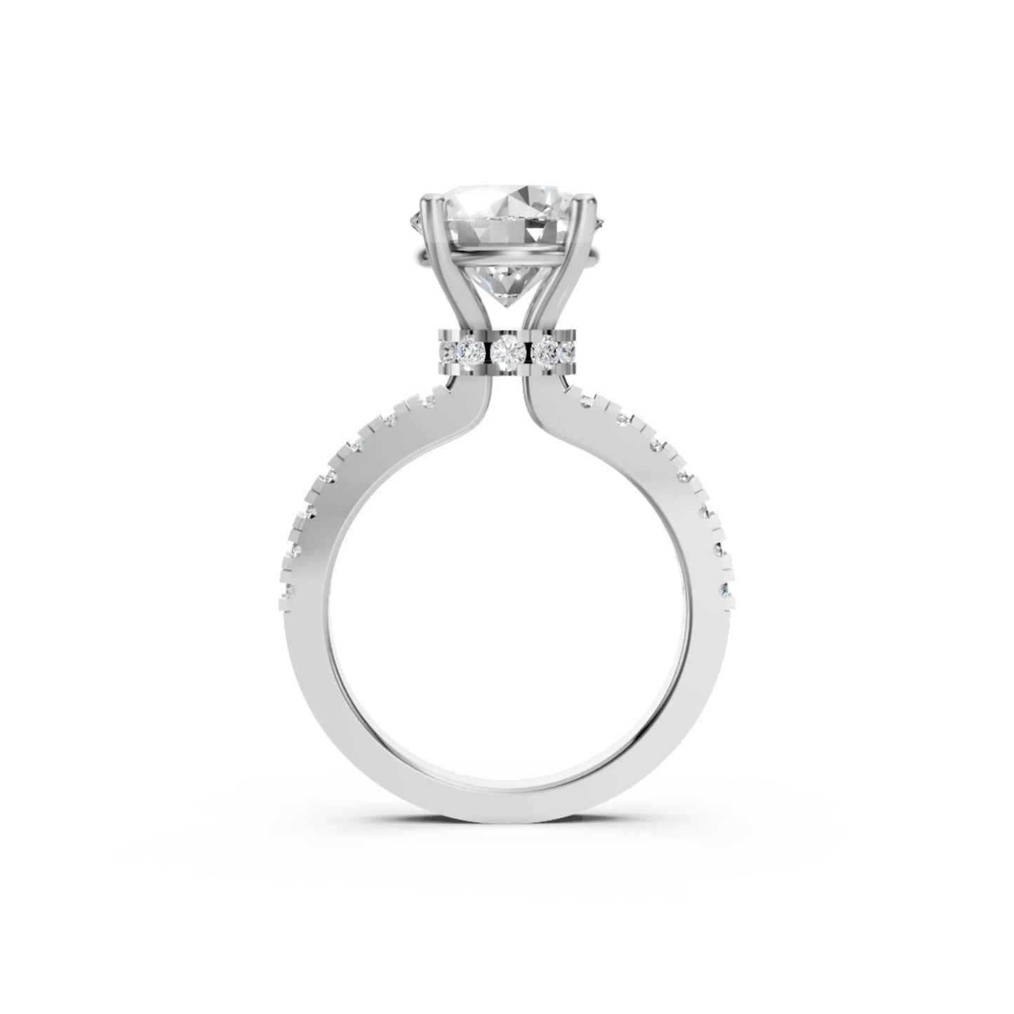 PureGlow Pavé Band Ring White Gold