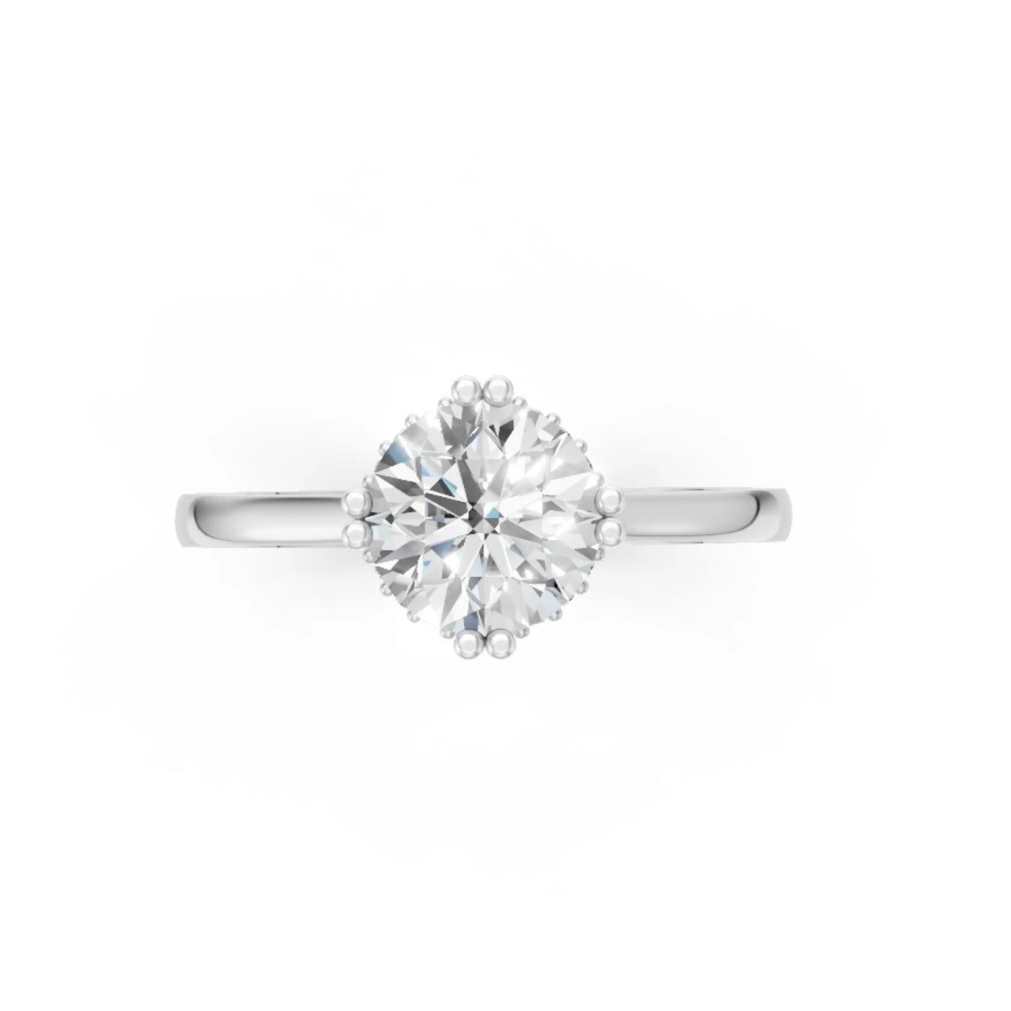 Timeless Solitaire Diamond Ring White Gold