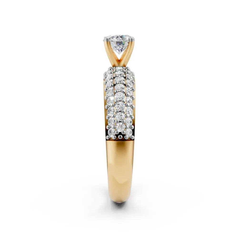 Triluxe Sparkle Solitaire Ring Yellow Gold