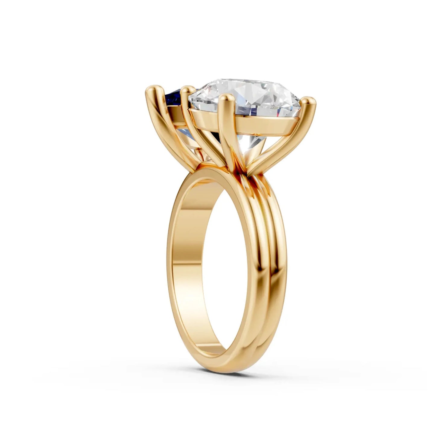 BlueWhisper Two-Stone Diamond Ring Yellow Gold