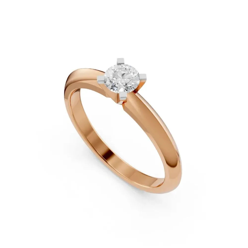Eternal Shine Solitaire Ring Rose Gold