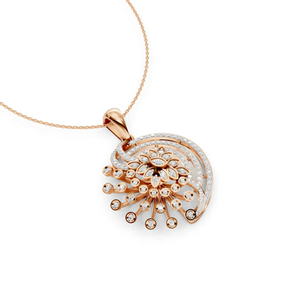 Spiral Bloom Pendant Rose Gold