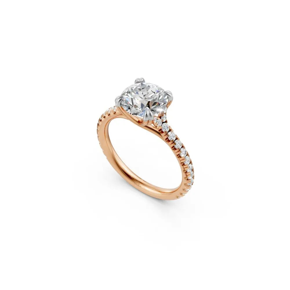 RadiantCore Engagement Ring Rose Gold