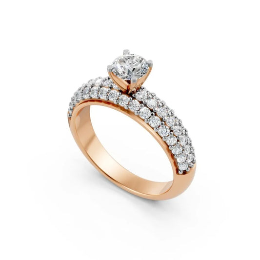 Triluxe Sparkle Solitaire Ring Rose Gold
