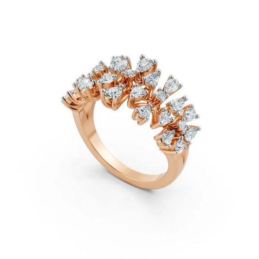RoseBloom Floral Cluster Ring Rose Gold