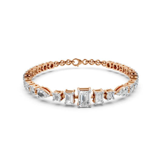 Elegant Diamond Bracelet Rose Gold