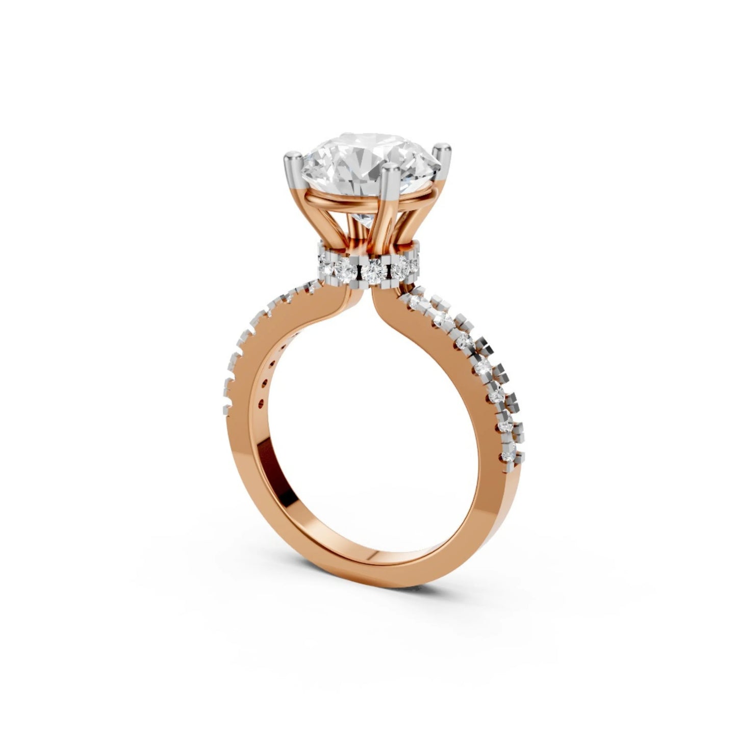 PureGlow Pavé Band Ring Rose Gold