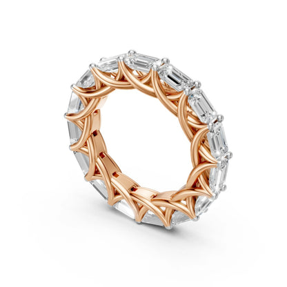Lattice Baguette Bandr Rose Gold