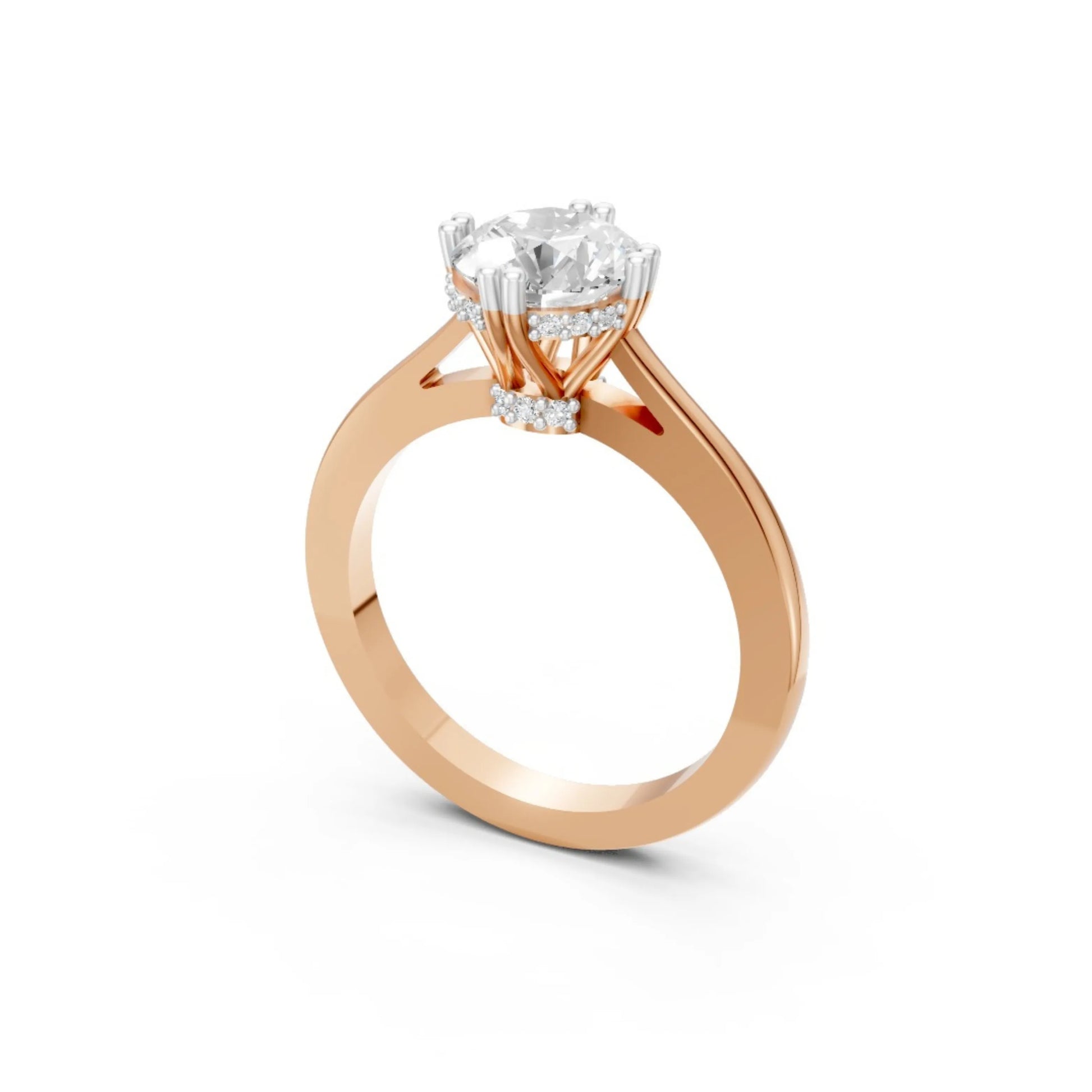 Timeless Solitaire Diamond Ring Rose Gold