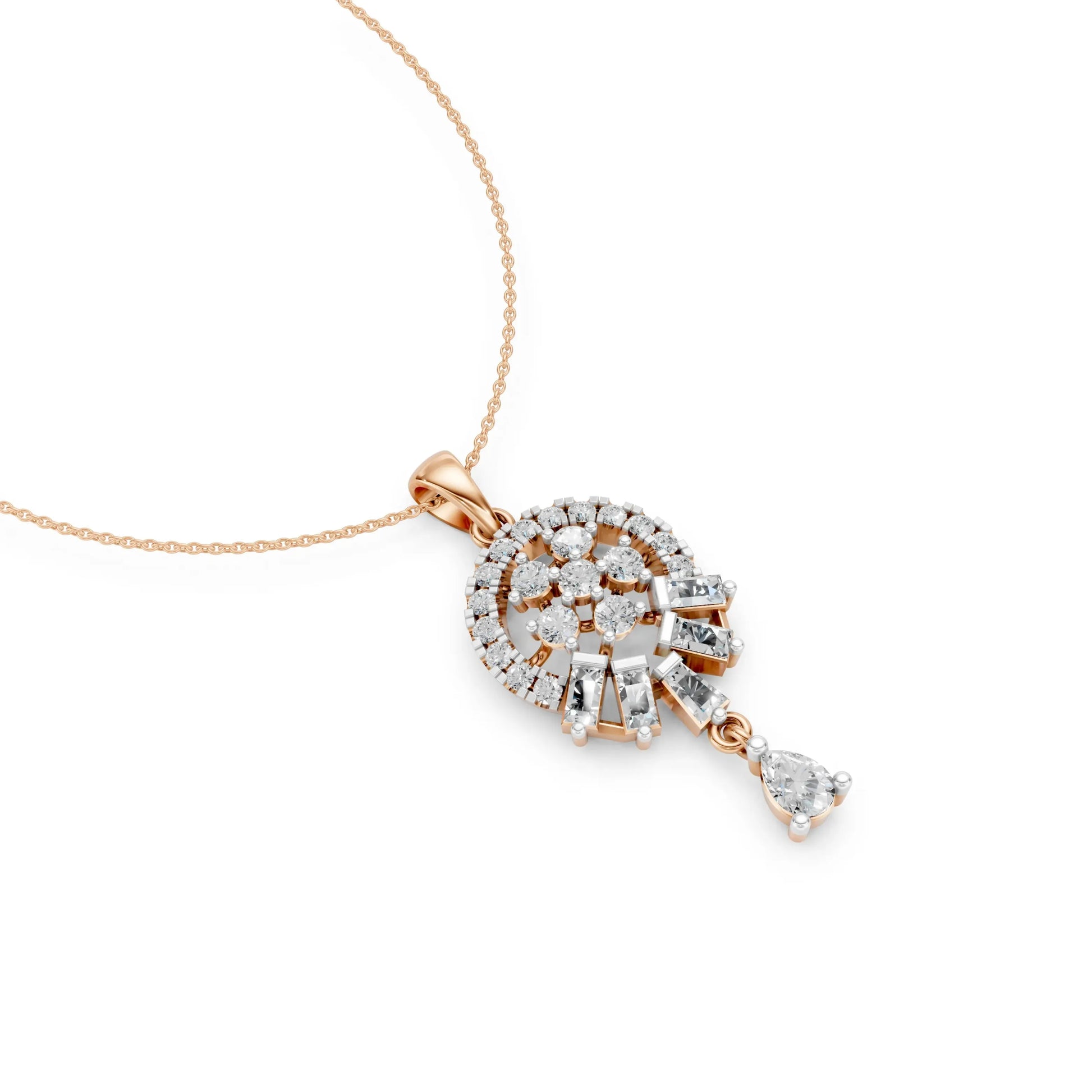 Radiant Drop Pendant Rose Gold