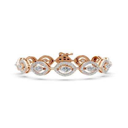 Paisley Diamond Bracelet Rose Gold