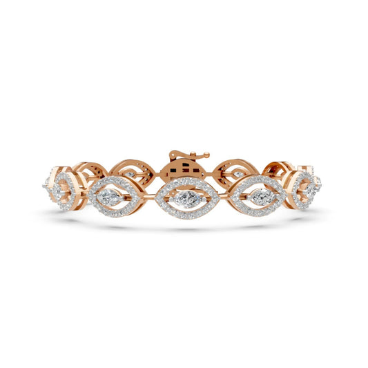 Paisley Diamond Bracelet Rose Gold