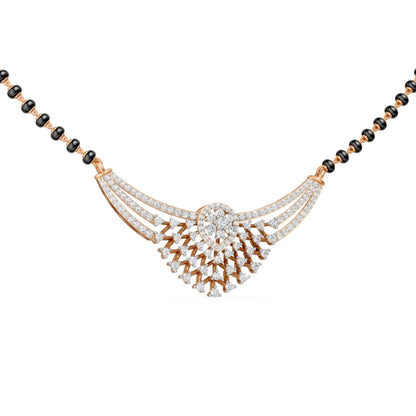 Teardrop Diamond Mangalsutra Rose Gold