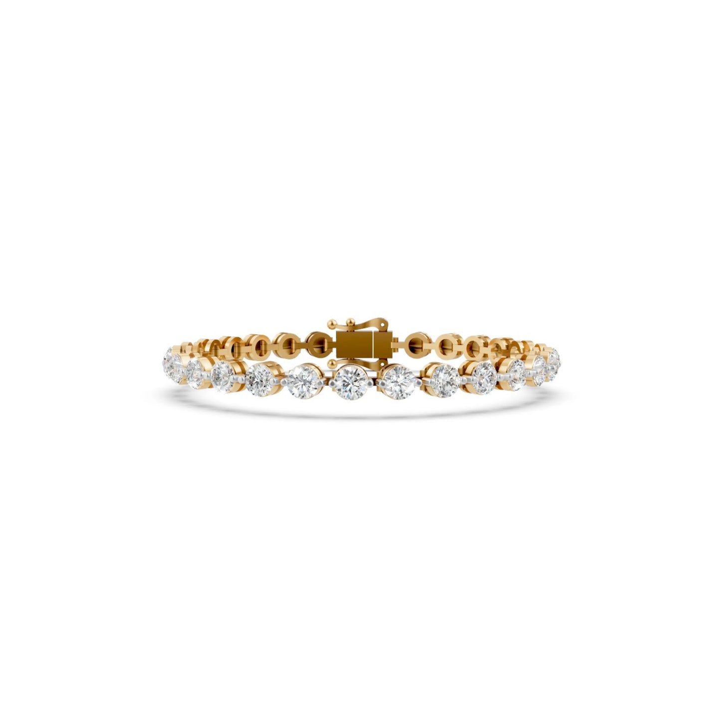 Contemporary Diamond Bracelet Yellow Gold