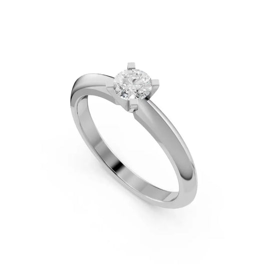 Eternal Shine Solitaire Ring White Gold