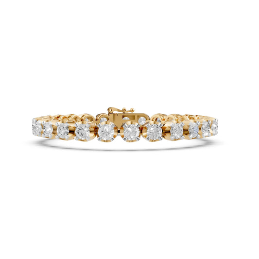 Classic Diamond Tennis Bracelet Yellow Gold