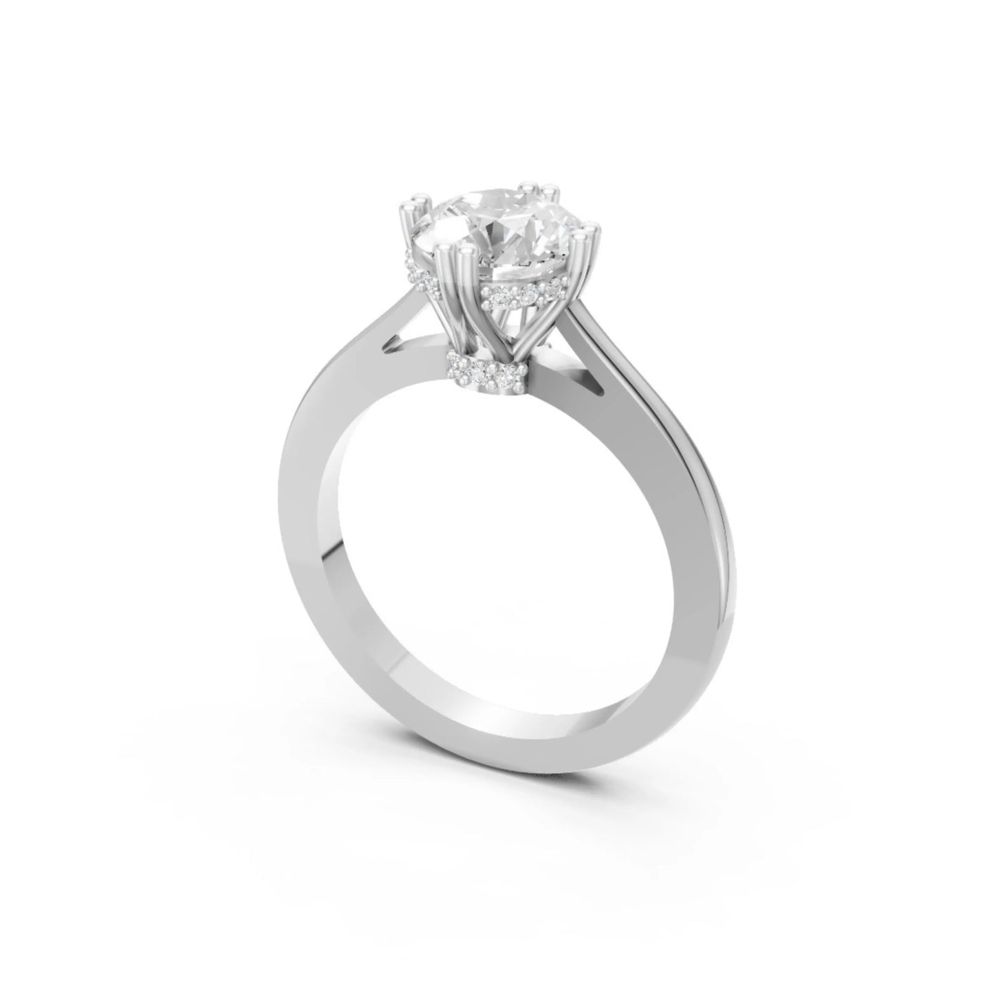 Timeless Solitaire Diamond Ring White Gold
