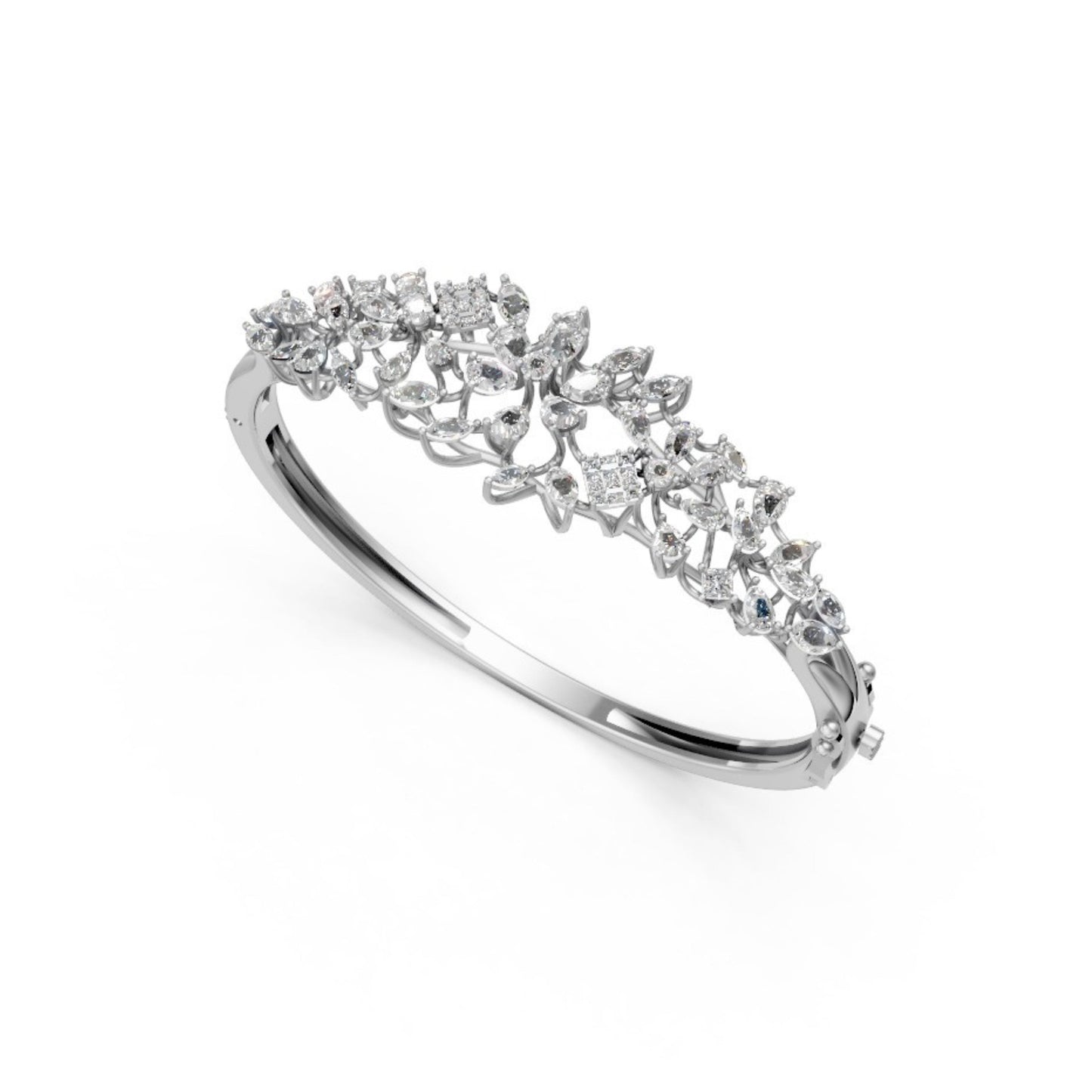 Floral Diamond Bracelet for Timeless Grace White Gold