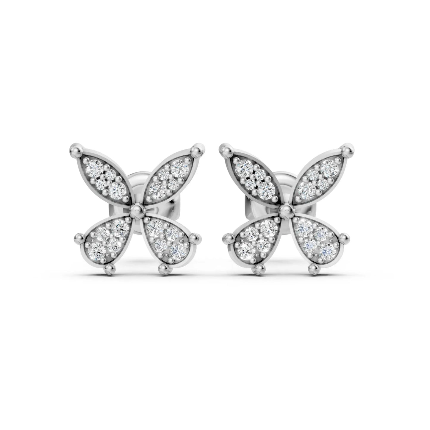 Round Diamond Earrings – Studs & Hoops White Gold