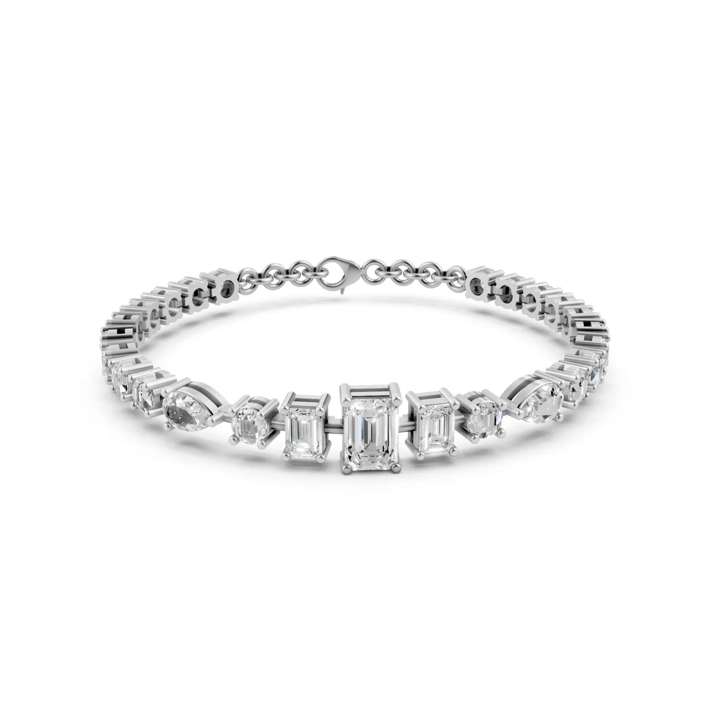Elegant Diamond Bracelet White Gold