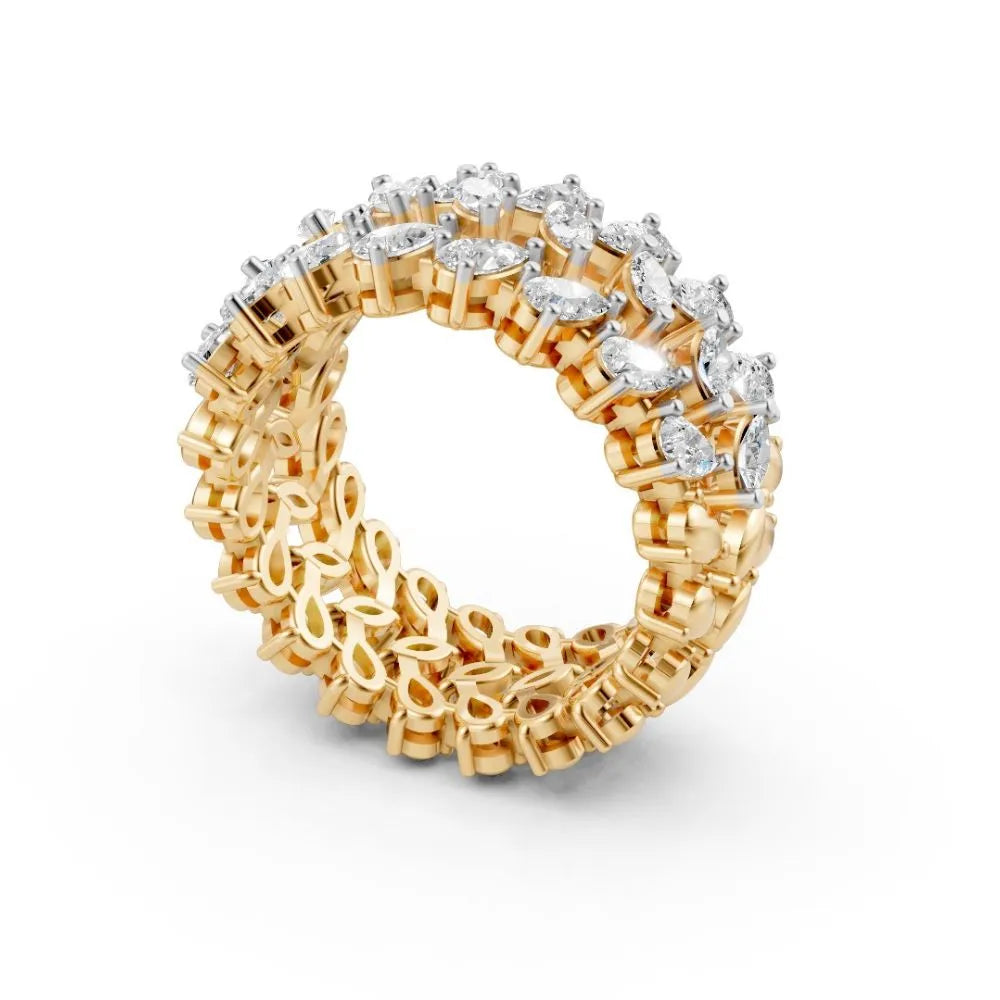 Eternelle Marquise Diamond Band Yellow Gold