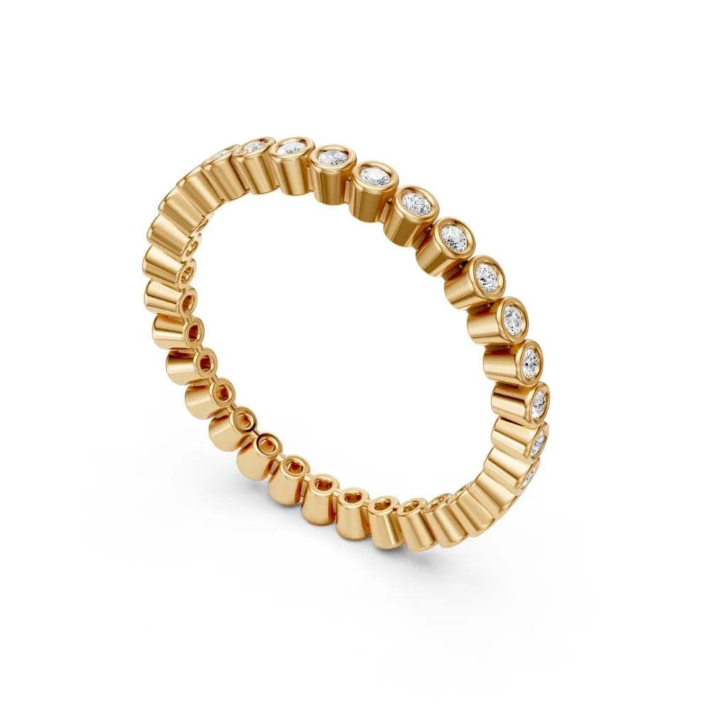 ModernGlow Bezel Eternity Band Yellow Gold