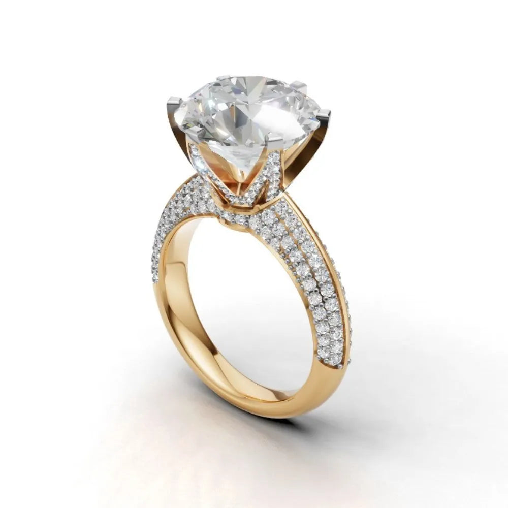 Celeste Shine Solitaire Ring Yellow Gold