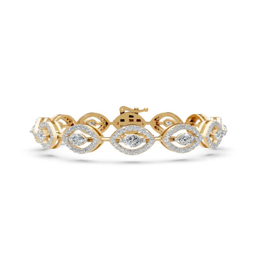 Paisley Diamond Bracelet Yellow Gold