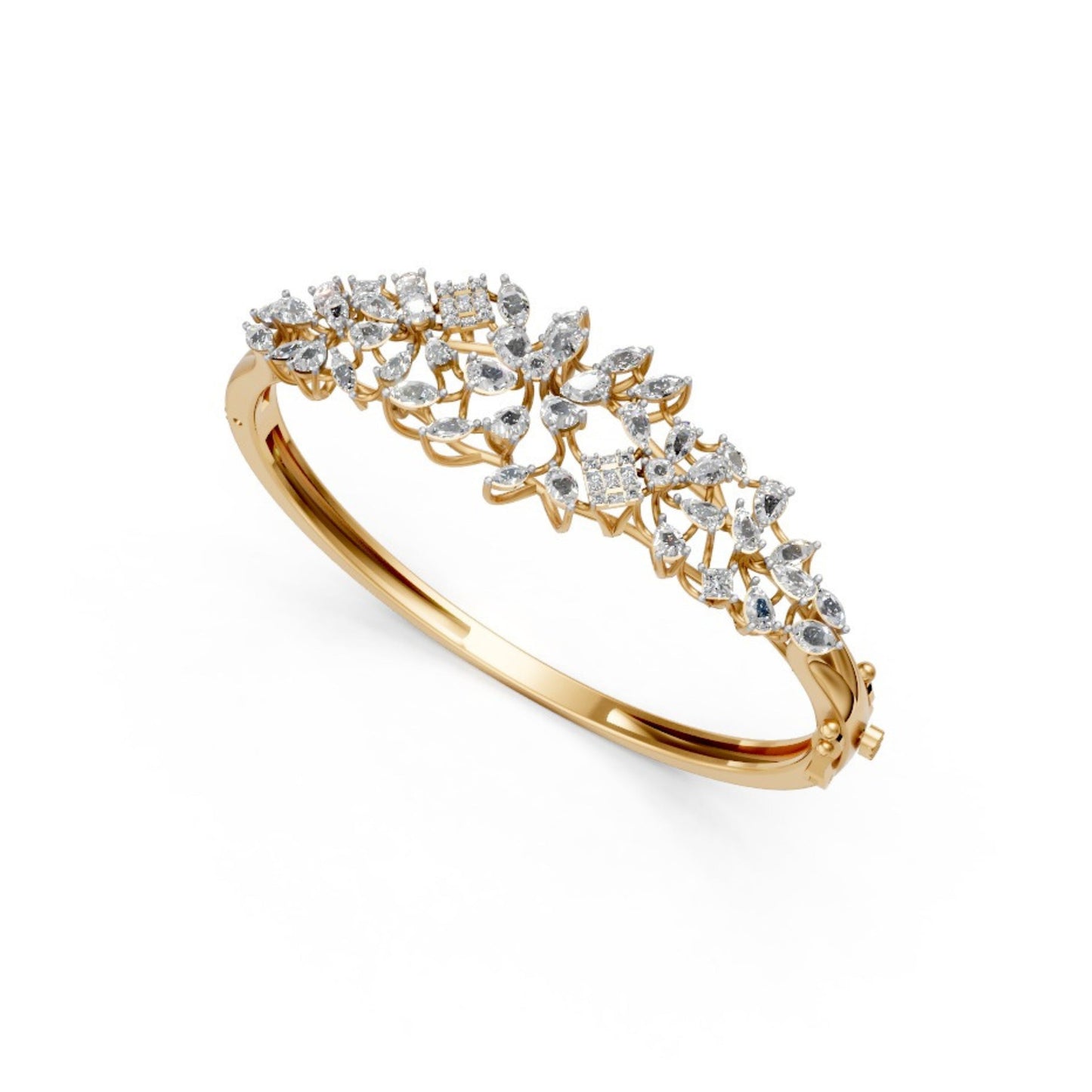 Floral Diamond Bracelet for Timeless Grace Yellow Gold