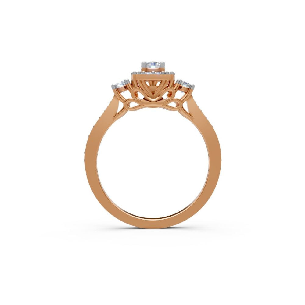 EternaLace Halo Ring Rose Gold
