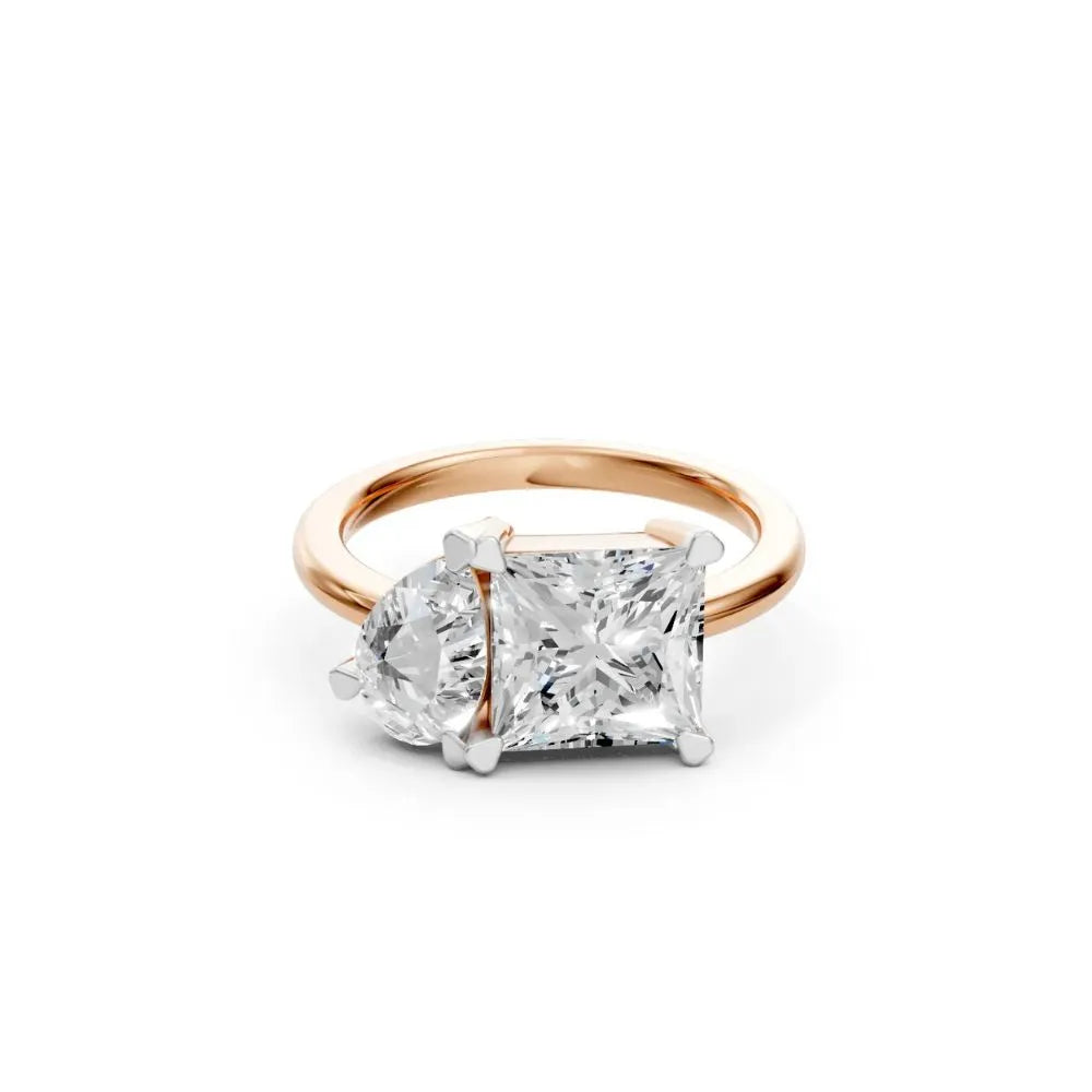 Eternal Duo Toi et Moi Ring Rose Gold