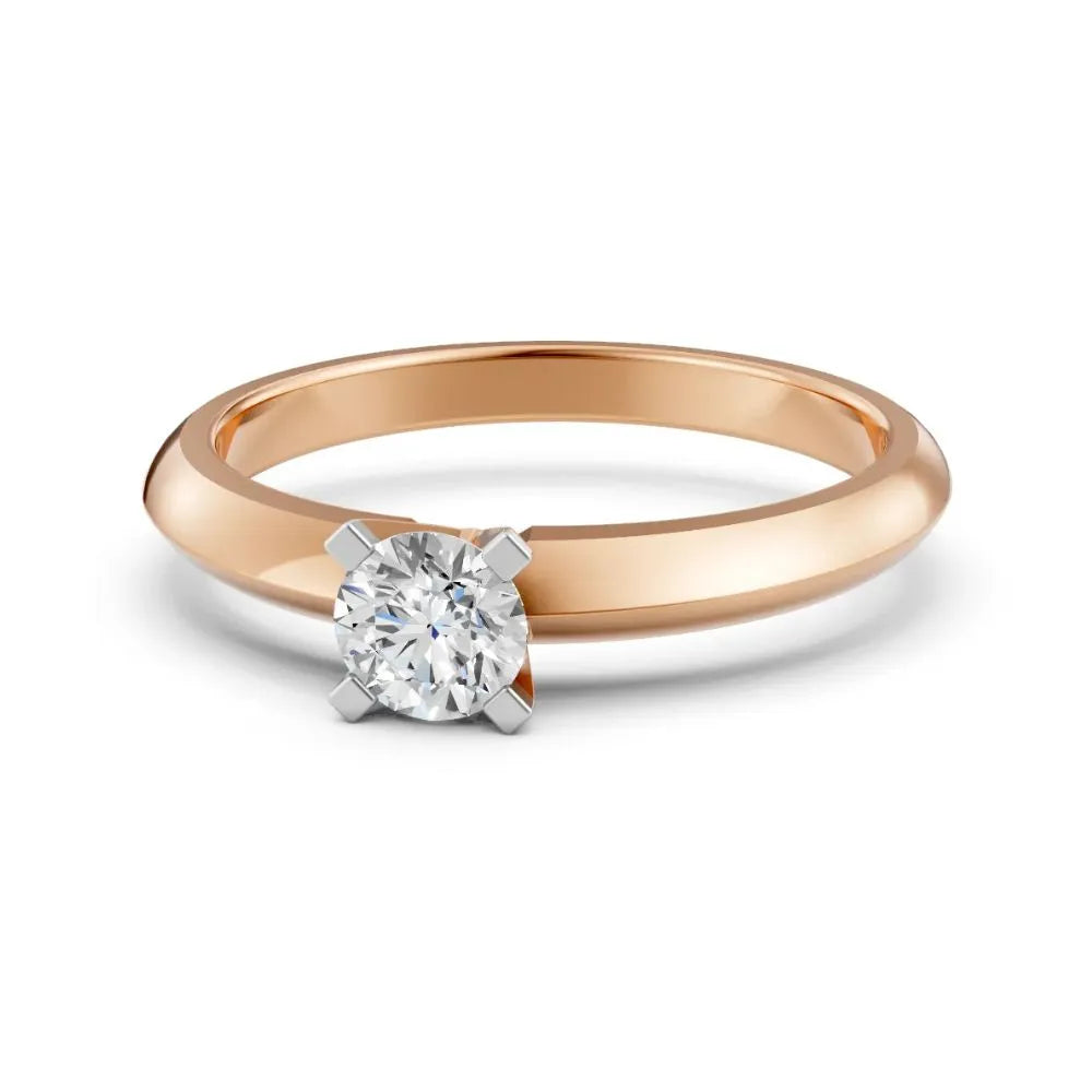 Eternal Shine Solitaire Ring Rose Gold