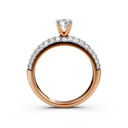 Triluxe Sparkle Solitaire Ring Rose Gold