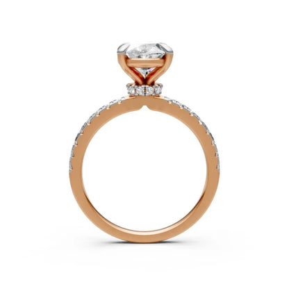 EternaSpark Pavé Solitaire Ring Rose Gold