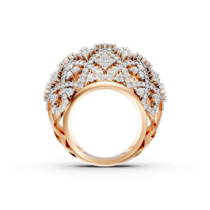 DomeLuxe Gold Diamond Ring Rose Gold