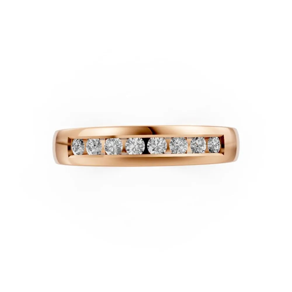 ClassicChannel Round Diamond Band Rose Gold