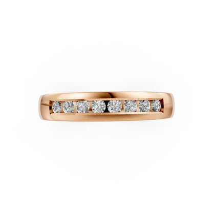 ClassicChannel Round Diamond Band Rose Gold