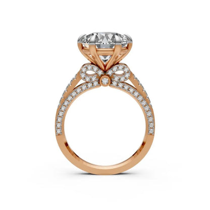 VintageCharm Solitaire Diamond Ring Rose Gold